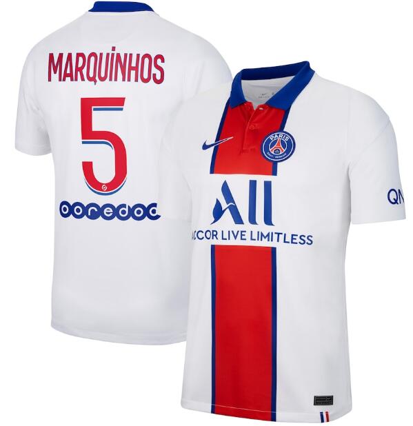 PSG Away Kit Soccer Jersey Marquinhos 5 2020/21